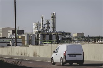 Exterior view of the chemical park in Leuna, 28/08/2024