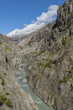 Massa Gorge, river, glacier, tourism, travel, Aletsch Glacier, Valais, Switzerland, Europe