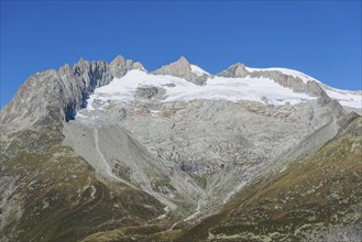 Mountain landscape in the Aletsch Arena, Tourism, Valais, Switzerland, Europe