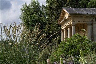 Mediterranean garden with neoclassical architecture, temple, Royal Botanic Gardens (Kew Gardens),