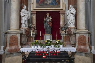 Marian altar of the parish church, founded in 1307, baroqueised in the 18th century, Schärding,