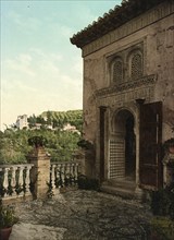 Granada. Alhambra. La Mesquita, Spain, c. 1890, Historic, digitally restored reproduction from a