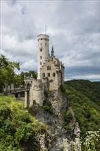 Lichtenstein Castle, Honau, Swabian Alb, Baden-Württemberg, Germany, Europe