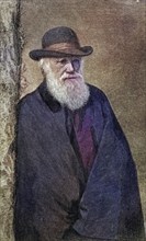 Charles Darwin, 1809, 1882, British naturalist. After a photograph (1881) by Mr Elliott and Mr Fry,