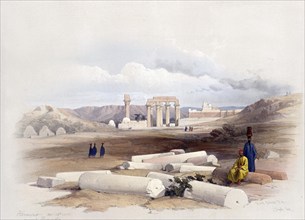 Hermont, Armant, the old Hirmonthis, Egypt, around 1850, Historical, digitally restored