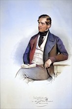 Karl Schelivsky (born 1812) teacher in Vienna, Historical, digitally restored reproduction from a