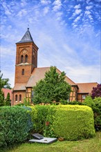 Aulosen village church, municipality of Aland, Saxony-Anhalt, Germany, Europe