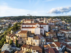 Nicotera from a drone, Vibo Valentia, Calabria, Italy, Europe