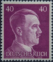 Adolf Hitler, German politician, portrait on a German postage stamp