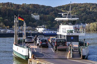 Rhine ferry Remagen-Rolandseck, Bad Honnef North Rhine-Westphalia, Germany, Europe