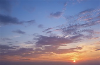 Beautiful dramatic scenic sunset sky background