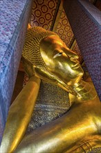 The reclining Buddha in Wat Pho temple, reclining, rest, resting, Buddhism, religion, world