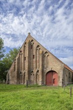 13th century Gothic monastic tithe barn of the Ter Doest Abbey at Lissewege near Bruges, West