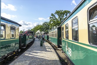 The historic steam train connection with the narrow-gauge train called the Rasenden Roland, the