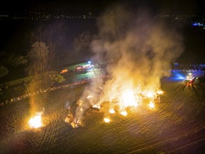 Fiery Finale Grande on the Elbe meadows, Radebeul Autumn and Wine Festival, Radebeul, Saxony,