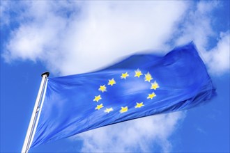 Waving flag of the European Union, EU flag