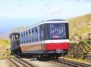 Snowdon Mountain railway, Llanberis, Gwynedd, Snowdonia, north Wales, UK