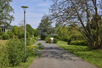 Spa garden in Bad Münstereifel, Eifel, Euskirchen district, North Rhine-Westphalia, Germany, Europe