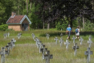 Cemetery with graves of vagabonds and homeless who lived and worked at the Colony of Wortel near