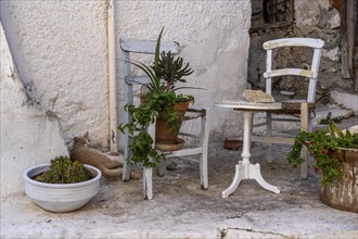 The village of Kritsa, with just under 1300 inhabitants, a mountain village with narrow streets in