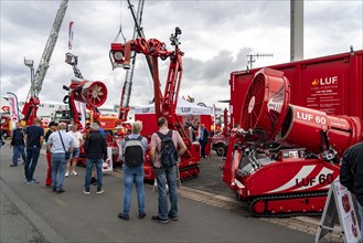 Turbo extinguishers, vehicles, equipment, outdoor area at the Interschutz 2022 trade fair in