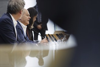 Olaf Scholz (SPD), Federal Chancellor, at the Federal Press Conference, bpk, Federal Press