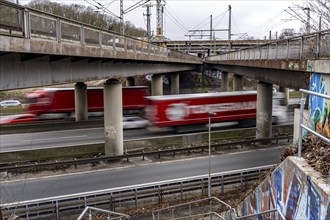 Railway bridges at the Duisburg-Kaiserberg motorway junction, complete reconstruction and new