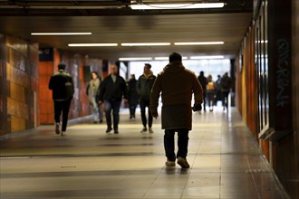 Subway, access to the platforms at Cologne Deutz/Messe railway station, in Deutz, ZNorth