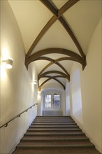 Old Palace Stuttgart, staircase, handrail, former moated palace, princely residence, 14th century