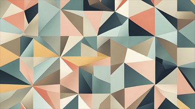 Abstract origami wallpaper illustration, AI generated