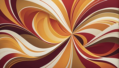 Abstract composition representing the warmth of holiday gatherings in warm red and orange colors,