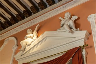 Architectural detail, Spanish colonial interior of palace of Casa de Montejo, Merida, Yucatan