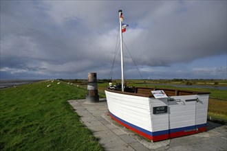 Memorial for burials at sea, Pellworm Island, Schleswig-Holstein Wadden Sea National Park, North