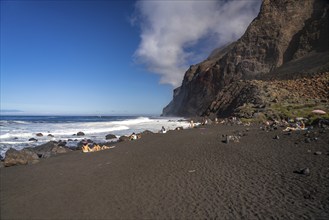 Playa del Inglés beach, Valle Gran Rey, La Gomera, Canary Islands, Spain, Europe