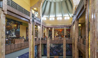 Art Nouveau architecture interior of Palacio de Bellas Artes, Palace of Fine Arts, Mexico City,