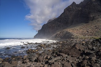 Playa del Inglés beach, Valle Gran Rey, La Gomera, Canary Islands, Spain, Europe