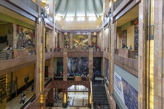 Art Nouveau architecture interior of Palacio de Bellas Artes, Palace of Fine Arts, Mexico City,