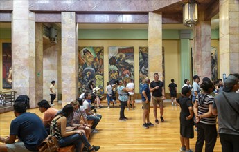 'Carnival de la Vida Mexicana' 1936 mural by Diego Rivera inside Palacio de Bellas Artes, Palace of