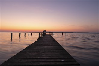 Sunrise atmosphere at Lake Plau in Mecklenburg-Western Pomerania