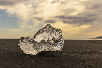 Diamond Beach, Jokulsarlon, south coast, Iceland, Europe