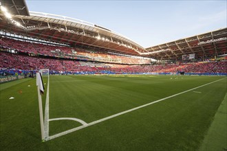 LEIPZIG, GERMANY - JUNE 18, 2024: Euro 2024 Groupe F match Portugal vs Czechia 2:1. Aerial view at