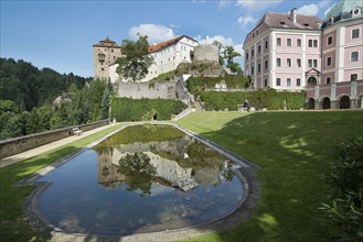 Palace and castle in Becov nad Teplou, Czech Republic, Europe