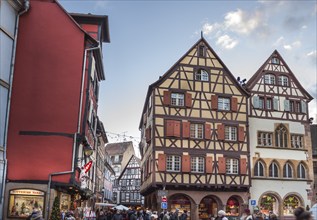 Typical building Alsatian houses. Colmar, Alsace. France