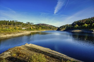 The Oker dam near Altenau in the Harz Mountains in the district of Goslar, Germany, Europe