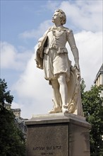 Statue by Antoon van Dyck, famous Flemish Baroque painter, Antwerp, Flanders, Belgium, Europe