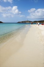 White sandy beach and blue sea, Spiaggia di Tuerredda, Teulada, south coast, Sardinia, Italy,