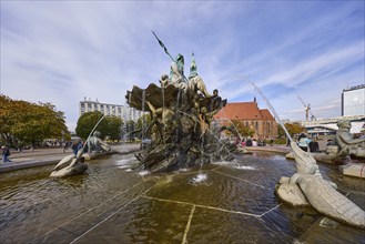 Neptune Fountain in Berlin, capital city, independent city, federal state of Berlin, Germany,