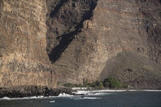 The beach iPlaya de las Arenas, Valle Gran Rey, La Gomera, Canary Islands, Spain, Europe