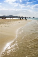 White sandy beach and blue sea, Spiaggia di Tuerredda, Teulada, south coast, Sardinia, Italy,