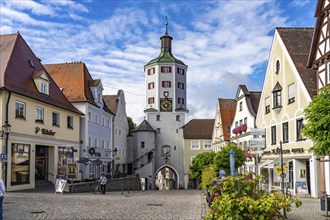 The Lower Tor tor in the old town centre of Günzburg, Bavaria, Germany, Europe